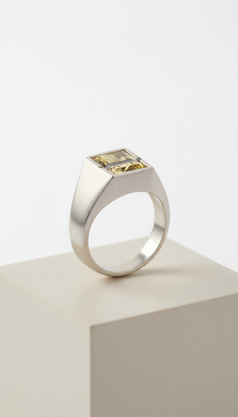 Pulsera rígida de oro blanco