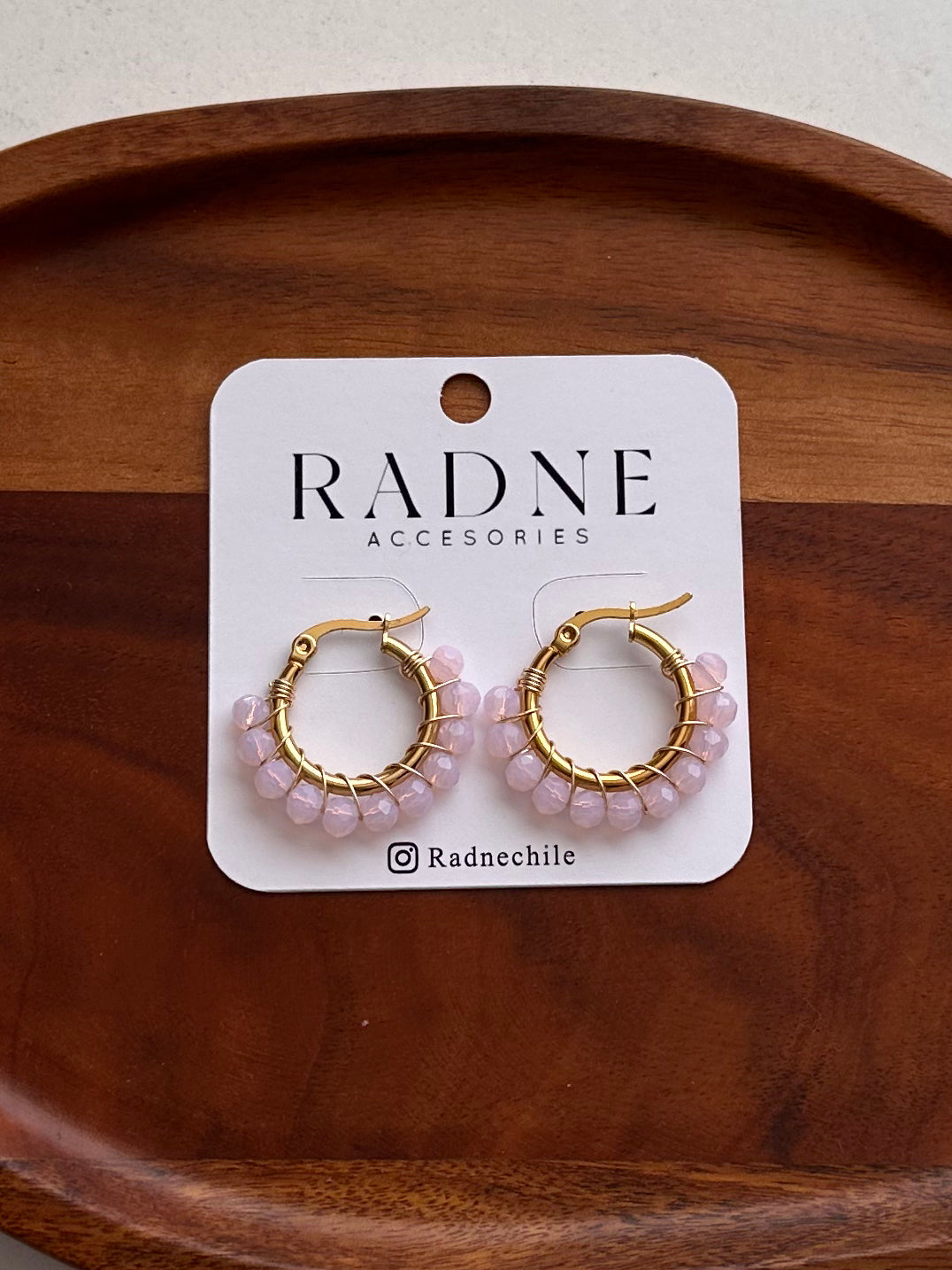Aros rosa doradas