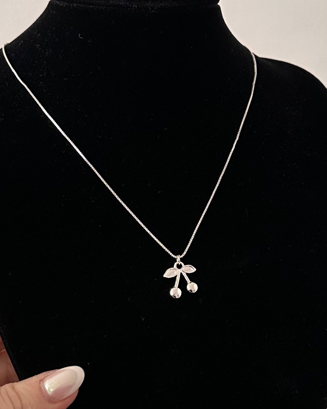 Collar guinda plata