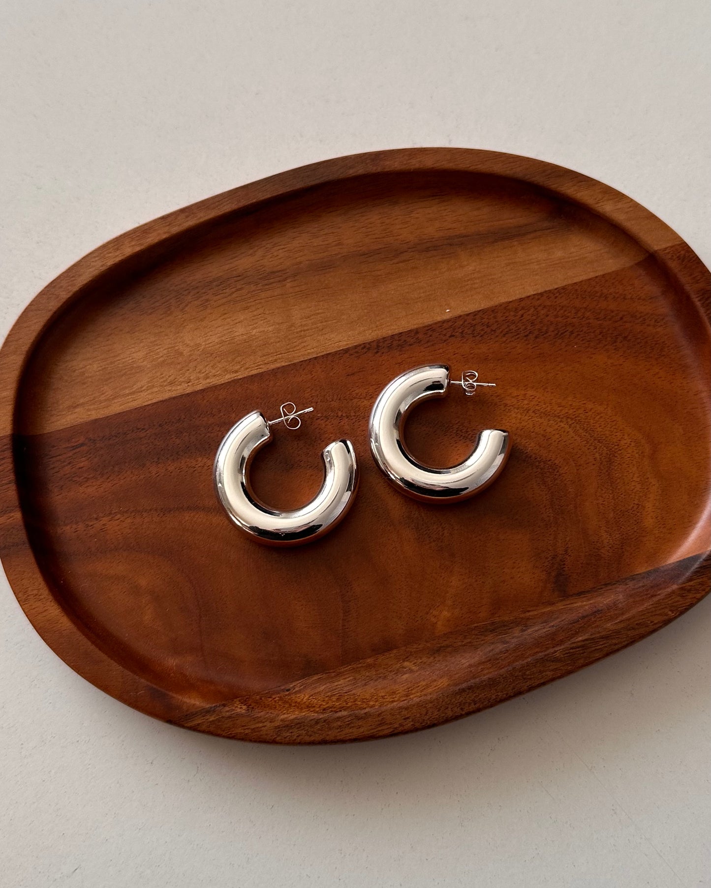Argollas grosor plata