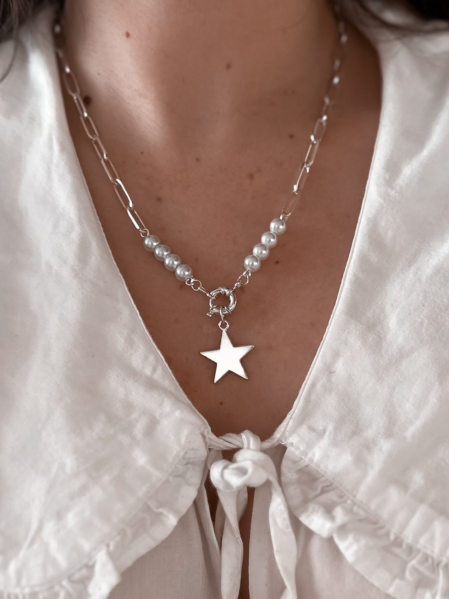 Collar perlas Estrella