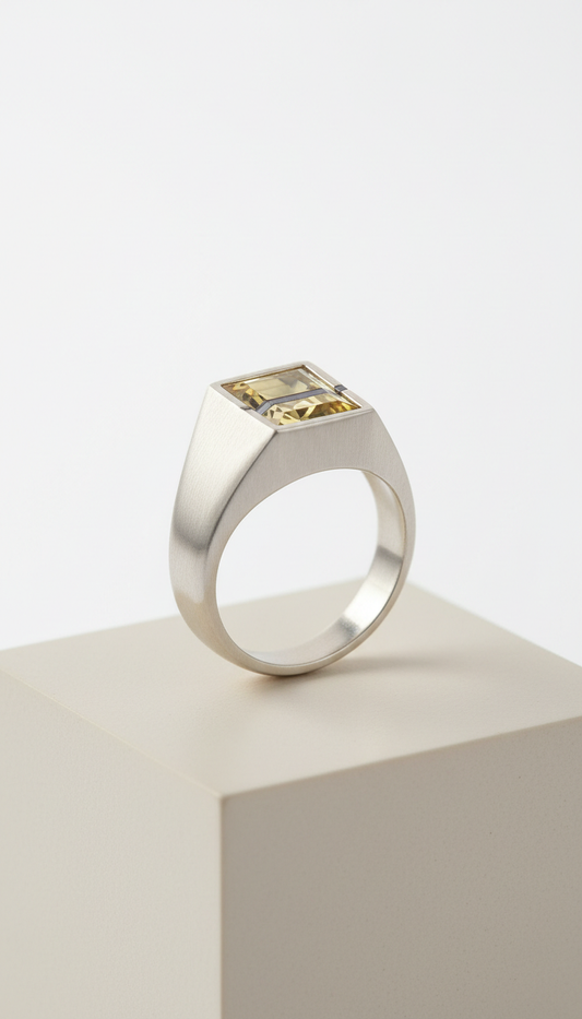 Pulsera rígida de oro blanco