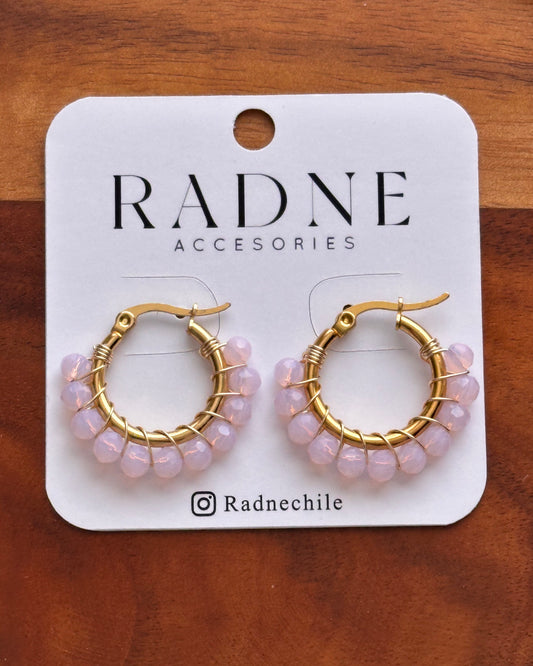 Aros rosa doradas