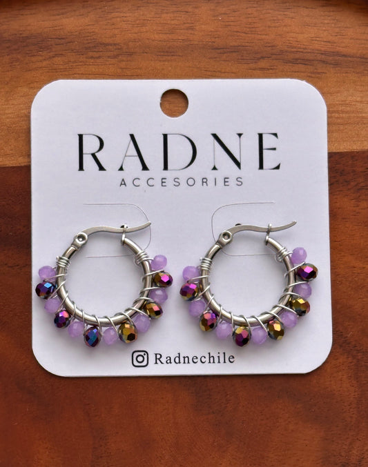 Aros Rapunzel plateadas