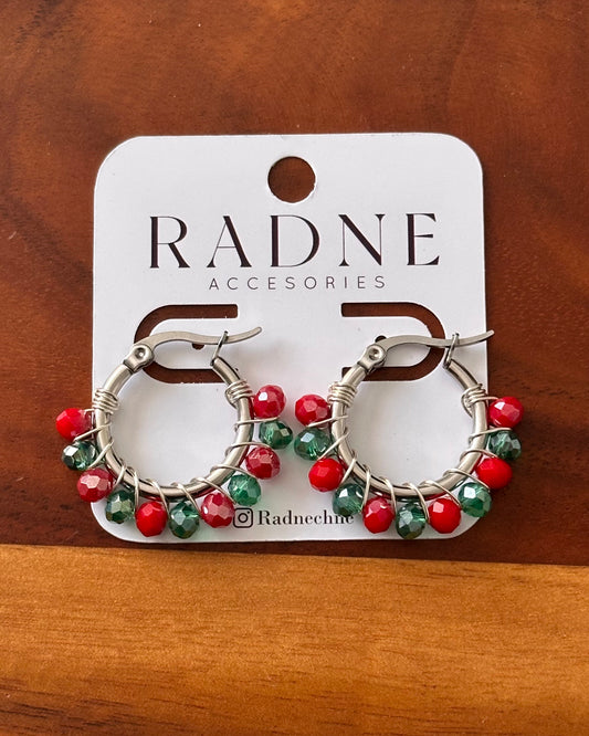 Aros Navidad plateado🎄