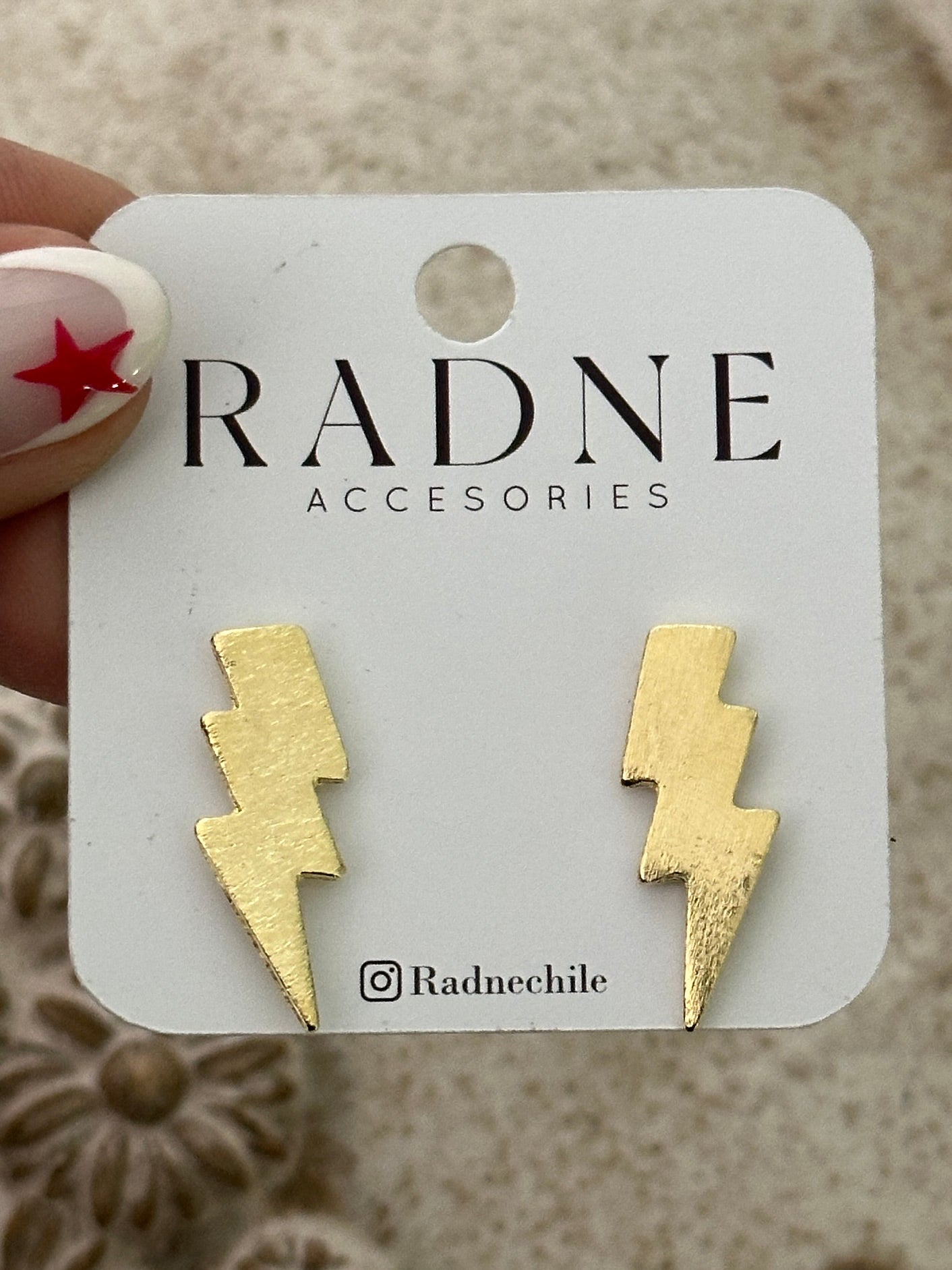 Aros rayo oro