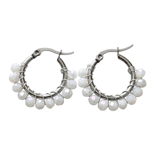 Aros Blanca Nieves plateadas