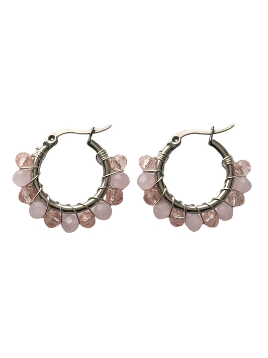 Aros Magnolia plateados