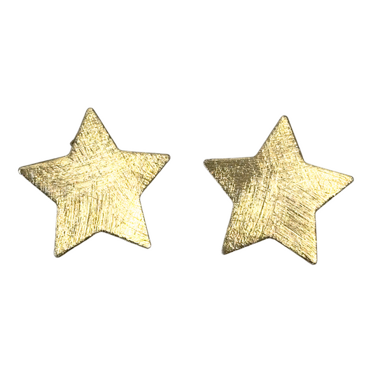 Aros estrella oro
