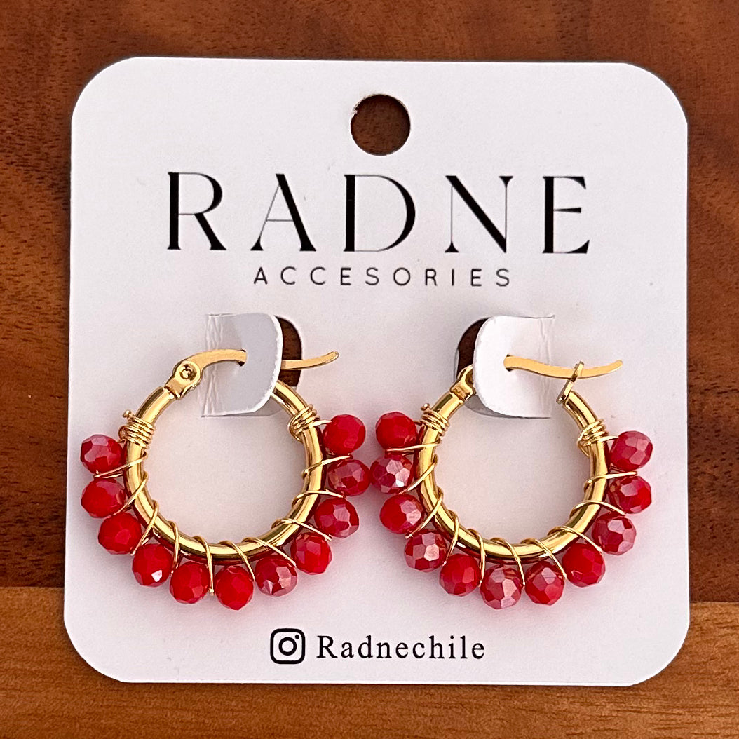 A cristales rojos gold