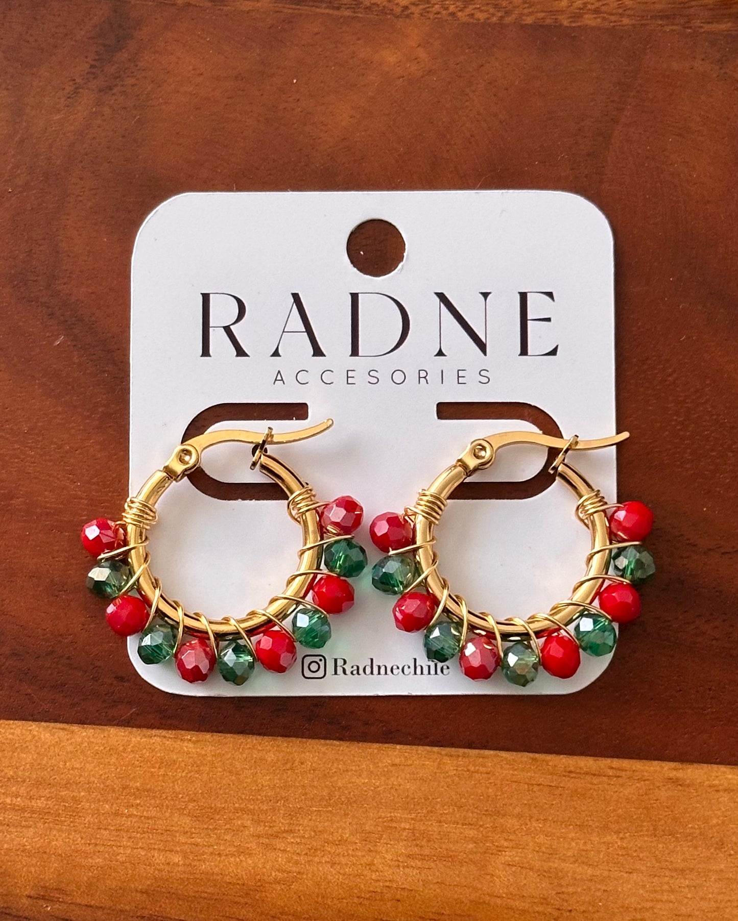 Aros Navidad dorados🎄