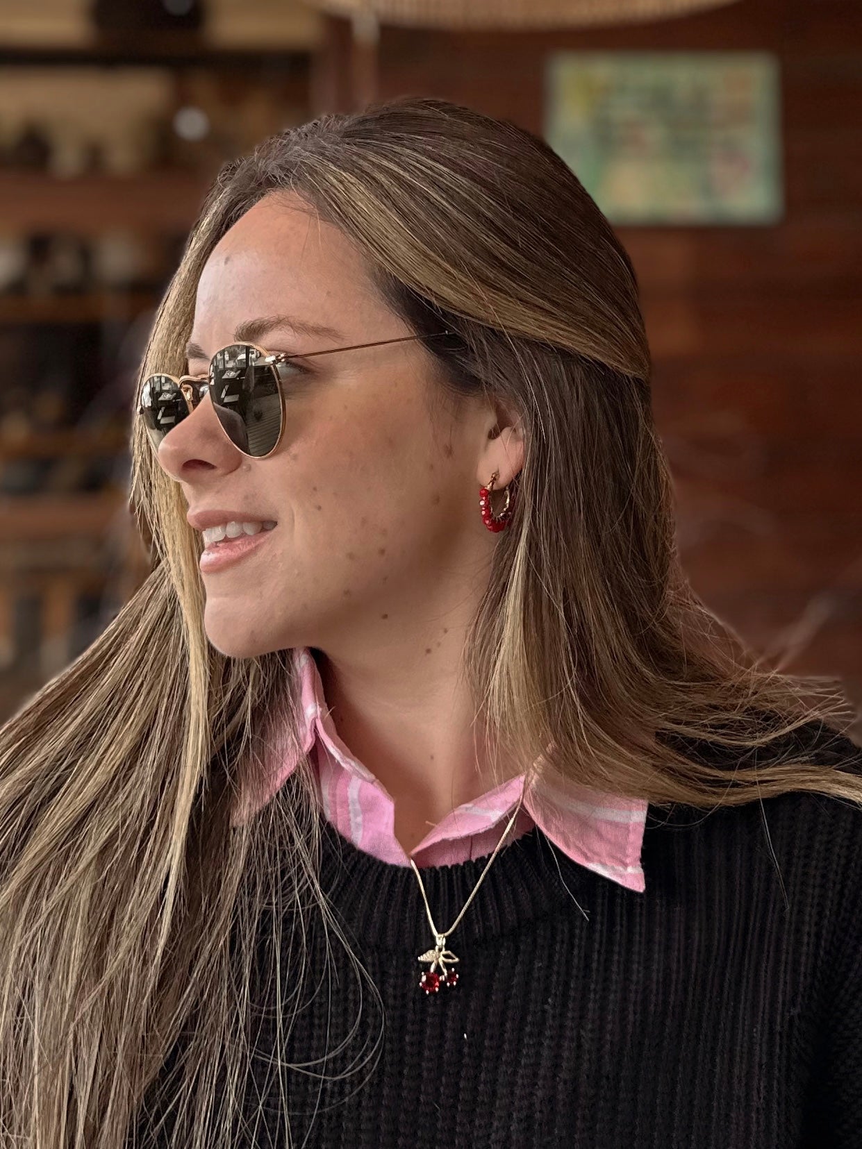 A cristales rojos gold