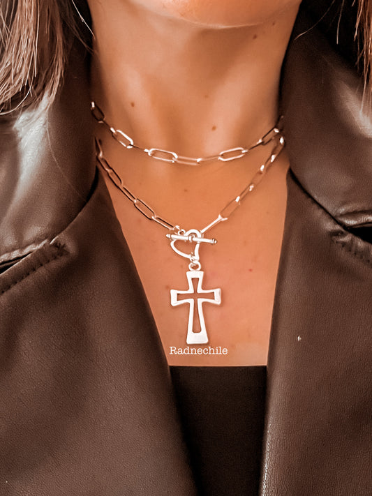 Collar cruz love 80 cm